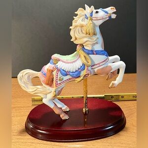 Lenox Carousel Western Pinto Horse Figurine, Hand-painted Porcelain, Limited Ed.